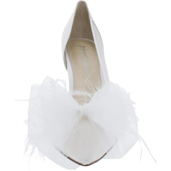 NIB BETSEY JOHNSON WHITE AND BLUE BOTTOM SUSN STILETTOS DRESS PUMPS SIZE 6 - Picture 3 of 4